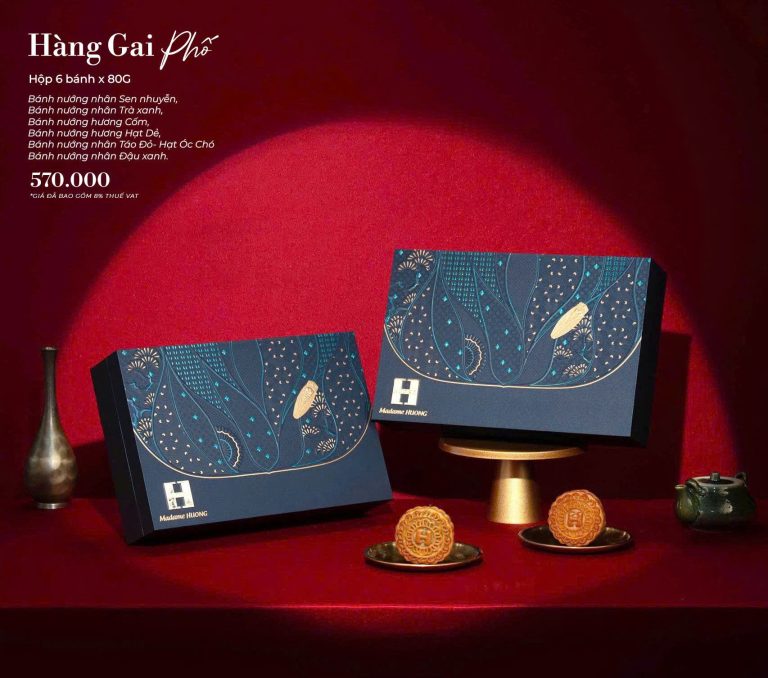 Bánh Trung Thu Madame Hương – Hộp Hàng Gai Phố